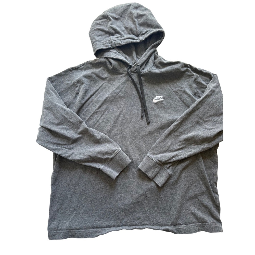 Nike Mens Sportswear Club Lightweight Hoodie Dark Grey Heather BV2749-071 XL